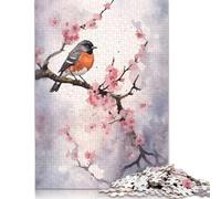 Puzzle Aquarelle Robin pour Adultes 500 pièces Puzzles pour Adultes Décoration de la Maison Puzzle Jouets 500 pièces (52 x 38 cm)
