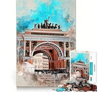 Puzzle Aquarelle Saint-Pétersbourg pour Adultes, 1000 pièces, Jeu de logique et d'habileté, à découper avec précision, pièce de Collection 50x75cm