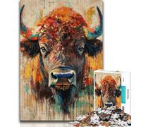 Puzzle Aquarelle Yak 1000 pièces, Jeu Stimulant et ludique pour Toute la Famille (38x26cm)