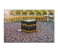 Puzzle Arabie Saoudite 300 pièces Grande Mosquée La Mecque Arabie Saoudite Jeu de Puzzle Œuvre d'art Souvenir de Voyage 38 x 26 cm
