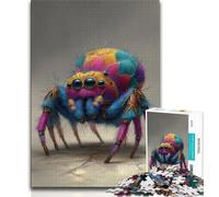 Puzzle araignée coloré 1000 pièces pour Adultes et Adolescents, Jeu Familial Anti-Stress, défi Difficile, Cadeaux du Père Noël Secret 50x75cm