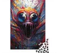Puzzle araignée psychédélique coloré, Puzzle rectangulaire en Papier pour garçon ou Fille, Cadeaux de Noël, 1000 pièces (38 x 26 cm)