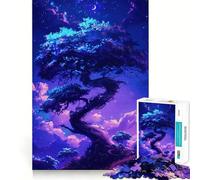 Puzzle Arbre Ciel Nocturne pour Adultes, 1000 Pièces, Stimule la Mémoire, Activité à Domicile, Bords Nets, Cadeau Festif (50x75cm)