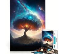Puzzle Arbre de l'espace Mystique pour Adultes 1000 Pièces Jeu d'exercice Mental Détente Design raffiné Cadeau Exquis (50x75cm)