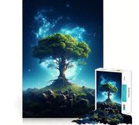 Puzzle Arbre de l'univers 1000 Pièces Jeu de mémoire et de Stimulation intellectuelle Bords Lisses,Assemblage Parfait Une façon Amusante d'occuper Son Temps Libre (38x26cm)