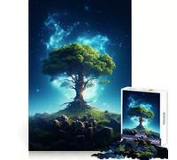 Puzzle Arbre de l'univers pour Adultes 1000 pièces Exercice Mental Loisirs agréables Découpe précise Cadeau d'anniversaire (38x52cm)