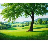 Puzzle Arbre de Montagne Vert de 2000 Pièces pour Adultes, Puzzles 2000 pièces Adultes, Jigsaw Puzzle d'art pour Défi, Puzzles Coloré à Faire soi-même pour la Décoration de la Maison