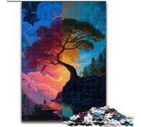Puzzle Arbre de Vie 1000 pièces pour Adultes et Adolescents, Jouets éducatifs et éducatifs, Jeux en Famille avec Affiche et fiche de Questions-réponses 26x38cm