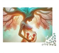 Puzzle Arbre de Vie 1000 Pièces pour Adultes et Enfants Figure en Forme d'arbre Tenant Un Bébé Activité Familiale Amusante | Décoration Maison 38x26cm/1000pcs