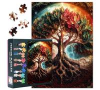 Puzzle Arbre de Vie 1000 pièces - Puzzles de peinture à l'huile pour adultes pour la décoration de la maison - Jeux de puzzle relaxants pour les nuits de fête - Cadeaux puzzle difficiles 50 cm x 70 cm