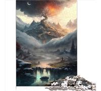 Puzzle Arbre de Vie paradisiaque pour Adultes et Enfants, 1000 pièces pour Adultes, Puzzle en Carton, Cadeaux pour Adultes, Jouets éducatifs d'apprentissage (26 x 38 cm)