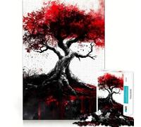 Puzzle Arbre du Monde Yggdrasil pour Adultes 1000 pièces Jeu Stimulant l'esprit Découpe Nette,alignement Parfait Activité de Partage pour Les Proches (50x75cm)