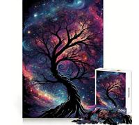 Puzzle Arbre Spirituel de l'espace 1000 Pièces pour Adolescents Jeu de Développement Mental Design Confortable et Relaxant 38x52cm