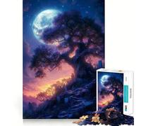 Puzzle Arbre Violet Spirituel 1000 Pièces pour Adultes Jeu d'exercice Mental et Anti-Stress Design Élégant Cadeau 50x75cm