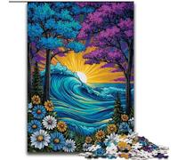 Puzzle Arbres au Bord de l'océan pour Adultes et Adolescents Ce Jeu de détente est idéal comme Cadeau pour Toute la Famille (50x75cm)