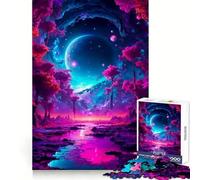 Puzzle Arbres Roses 1000 Pièces pour Adultes Jeu de Réflexion Intelligente Amusant Découpe Précise Décoration Artistique (38x26cm)