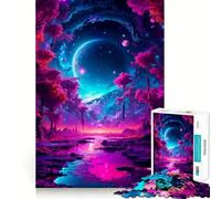 Puzzle Arbres Roses 1000 Pièces pour Adultes Jeu Intelligent et Ludique Bords Lisse Objet de Collection (50x75cm)
