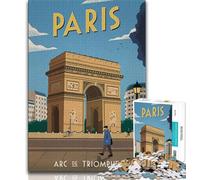 Puzzle Arc de Triomphe 1000 pièces pour Adolescents, Jeu de Quiz, décoration Murale, Cadeaux Uniques pour Anniversaire et Noël 50x75cm