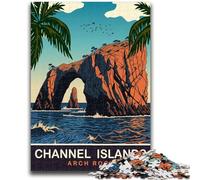 Puzzle Arch Rock on The Water 1000 pièces pour Adultes, Jeux éducatifs à Faire soi-même avec Affiche et fiche de Questions Assorties, pour Les 14 Ans et Plus, 1000 pièces (50x75cm)