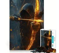 Puzzle Archer Mort-Vivant 1000 pièces Jeu de Concentration mentale Découpe de précision Bords Lisses Jeu de Construction de Liens significatifs (50x75cm)