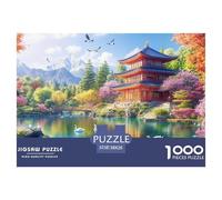 Puzzle Architecture Ancienne 1000 Pieces pour Adultes,Paysage des Quatre Saisons Un Jeu De Dexérité Très Difficile Puzzle Éducatif Et Stimulant Un Jeu Cadeau Original 38x26cm/1000pcs