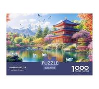 Puzzle Architecture Ancienne Qui Compte 1000 Pièces pour Adultes,Paysage des Quatre Saisons Un Jeu De Dexérité Très Difficile Puzzle Jeu Éducatif avec des Défis 70x50cm/1000pcs