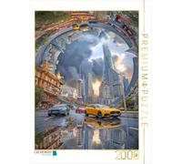 Puzzle · Architecture surréaliste | Shanghai après l'orage · 2000 pièces · Format assemblé 90 × 67 cm · CALVENDO Puzzle