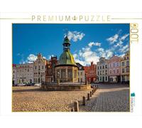 Puzzle · Art Aquatique | Place du marché de la ville hanséatique de Wismar · 1000 pièces · Format assemblé 64 × 48 cm · CALVENDO Puzzle