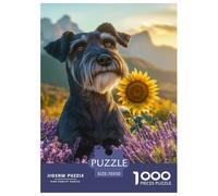 Puzzle Art avec Race de Chien Schnauzer Enfant Jouets Défi Gifts for Family Animal Classique 1000 Pièces Décoration Murale pour Adultes Et Enfants 70x50cm/1000pcs