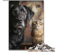 Puzzle Art Cat 1000 pièces pour Adultes et Adolescents, Jeu Stimulant et Familial avec Affiche et fiche de Questions-réponses Assorties (Taille 26x38cm)