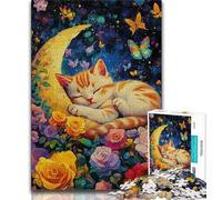 Puzzle Art Cat 1000 pièces pour Adultes et Adolescents, Jouet éducatif et décompressant, Cadeau du Père Noël Secret 38x26cm