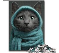 Puzzle Art Cat 1000 pièces pour Adultes et Adolescents, Jouets éducatifs et éducatifs, Jeux familiaux avec Affiche et fiche de Questions-réponses (Taille 26x38cm)