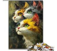 Puzzle Art Cat pour Adultes, 1 000 pièces, Jeu intellectuel, Collection d'artistes, Beaux-Arts (Taille 50x75cm)