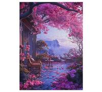 Puzzle Art Cerisier Japonais 300 Pièces pour Adolescents Puzzles Créatif en Bois Jouet Jeu Familial Difficulté Défi 42×30cm