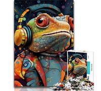 Puzzle Art Chameleon 1000 pièces, Difficile à compléter mais Amusant et Humoristique avec Affiche et fiche de Questions-réponses Assorties 50x75cm