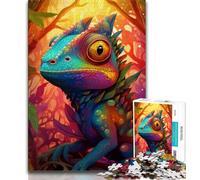 Puzzle Art Chameleon 1000 pièces pour Adolescents, idéal comme Cadeau pour Toute la Famille (50x75cm)