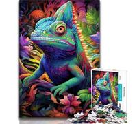 Puzzle Art Chameleon 1000 pièces pour Adolescents, Jeux éducatifs, décoration d'intérieur, à Offrir en Cadeau à Toute la Famille (38x26cm)