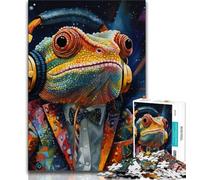 Puzzle Art Chameleon 1000 pièces pour Adolescents, Jouet éducatif et décompressant, Cadeau du Père Noël Secret (50x75cm)