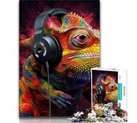 Puzzle Art Chameleon 1000 pièces pour Adultes et Adolescents, Aide Le Cerveau à exercer des Jouets addictifs pour cultiver la Patience, Excellent Cadeau (50x75cm)