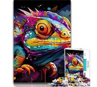 Puzzle Art Chameleon 1000 pièces pour Adultes et Adolescents, Jouet éducatif et décompressant, Cadeau du Père Noël Secret (50x75cm)