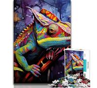 Puzzle Art Chameleon 1000 pièces pour Adultes et Adolescents, pour Tuer Le Temps en Vacances avec des pièces de Formes aléatoires entièrement emboîtables 50x75cm