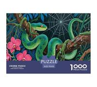 Puzzle Art de Python Vert Classiques Jouets Défi Gifts for Family Animal Adulte 1000 Pièces Décoration Murale Adultes Et Enfants 70x50cm/1000pcs