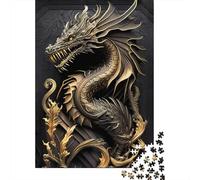 Puzzle Art Déco du Dieu Dragon pour adultes, 1000 pièces, puzzles pour adultes et adolescents à partir de 12 ans, cadeaux pour la veille de Noël, 1000 pièces (75 x 50 cm)