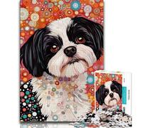 Puzzle Art Dog 1000 pièces pour Adolescents, Jeux d'activités familiales stimulants, Jouet à Faire soi-même pour décoration Murale (38x26cm)