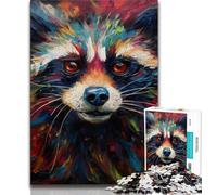 Puzzle Art Fantasy Raton Laveur pour Adolescents 1000 pièces, Jeu éducatif, Jouet de défi, idéal comme Cadeau pour Toute la Famille 50x75cm