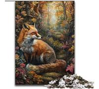 Puzzle Art Fox 1000 pièces pour Adolescents et Adultes, Cadeau Amusant et Anti-Stress pour Les Vacances à la Maison (26x38cm)