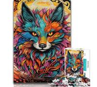 Puzzle Art Fox pour Adultes 1000 pièces, Jeu Familial Anti-Stress, défi Difficile, Collection d'artistes, Beaux-Arts (38x26cm)