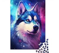 Puzzle Art Galaxy Husky en Carton 100% recyclé, idéal pour Les Adultes et Les Enfants, idéal comme Cadeau d'anniversaire, 1 000 pièces (38 x 26 cm).