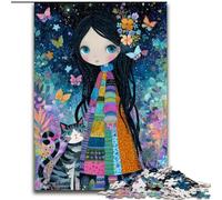 Puzzle Art Girl 1000 pièces pour Adolescents, Jouets éducatifs et éducatifs, Jeux familiaux, idéal pour la décoration de Bureau (Taille 26x38cm)