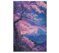 Puzzle Art Japonais du Cerisier Puzzles pour AdultesPuzzles en Bois De 1000 Pièces Adultes Cadeaux Jeu Stimulant 78×53cm